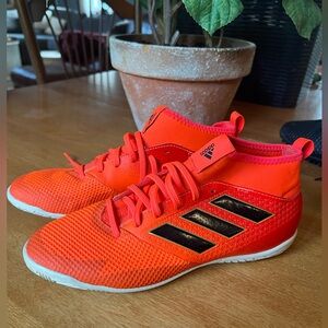 Adidas Bright Orange Indoor Soccer Shoes size 6